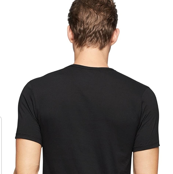 Calvin Klein Men's Short Sleeve 3 PACK Black V - Picture 3 of 4